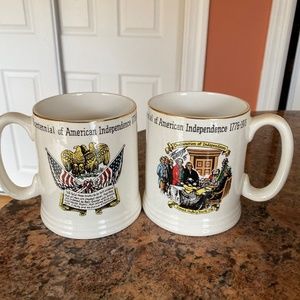 Bicentennial mugs by Lord Nelson pottery in England